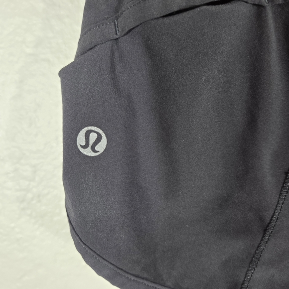 Lululemon Speed Up Shorts Mid Rise Size 4 Solid Black Running Womens - Picture 11 of 15